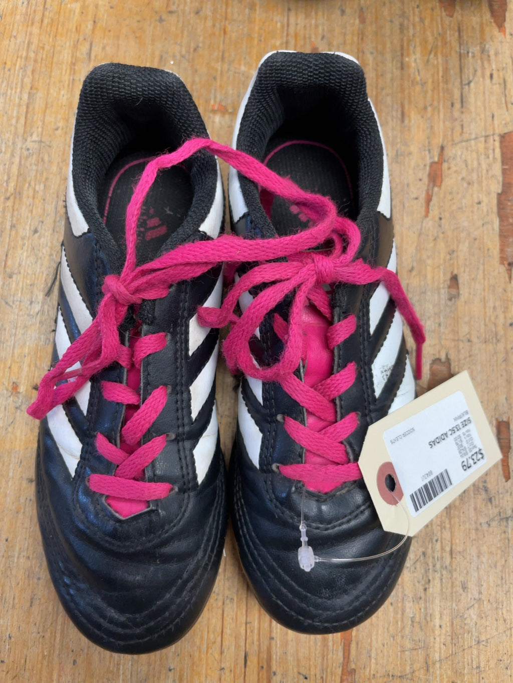 Adidas Soccer Cleats Size 13.5C Black/Pink