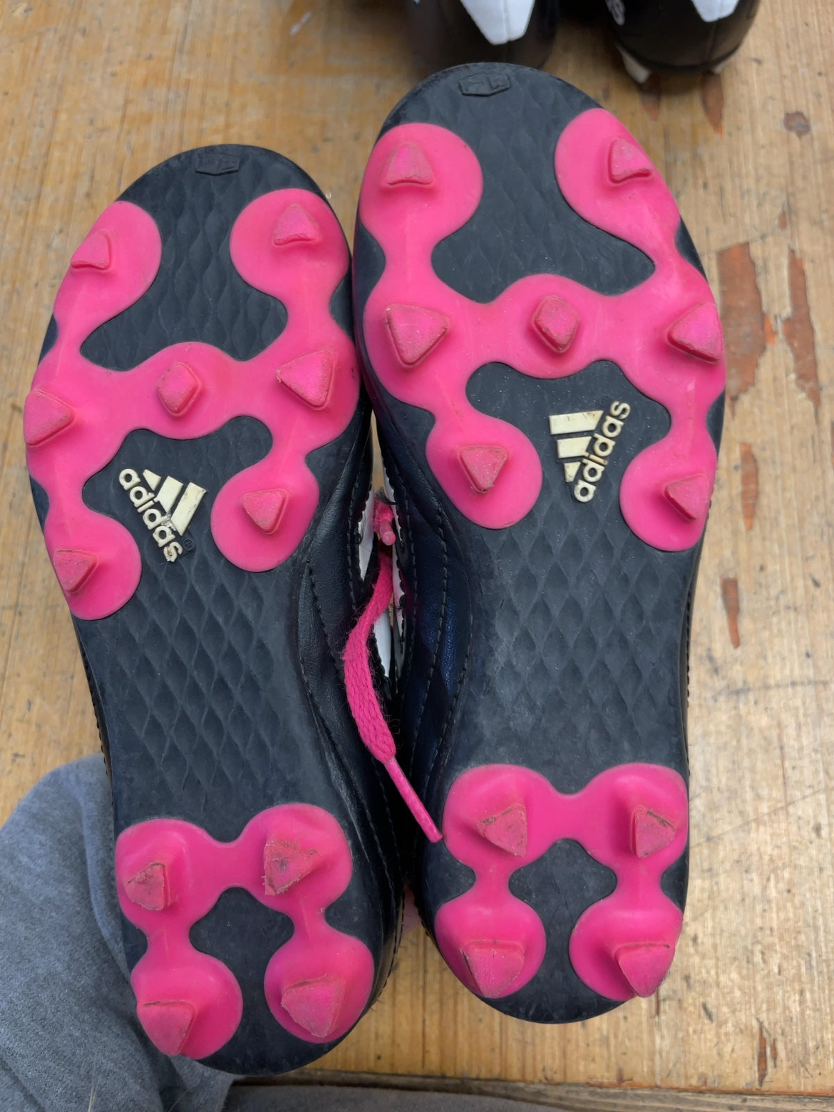 Adidas Soccer Cleats Size 13.5C Black/Pink