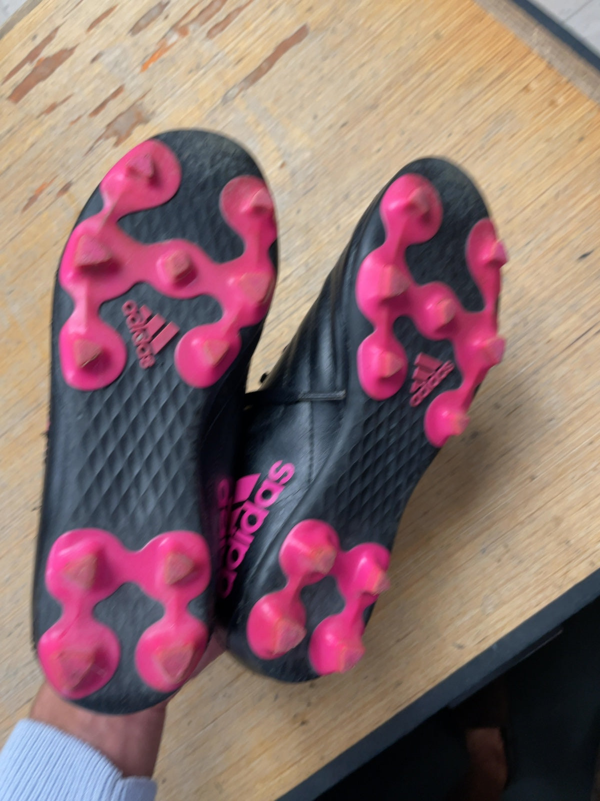 Adidas Soccer Cleats Size 3 Black/Pink