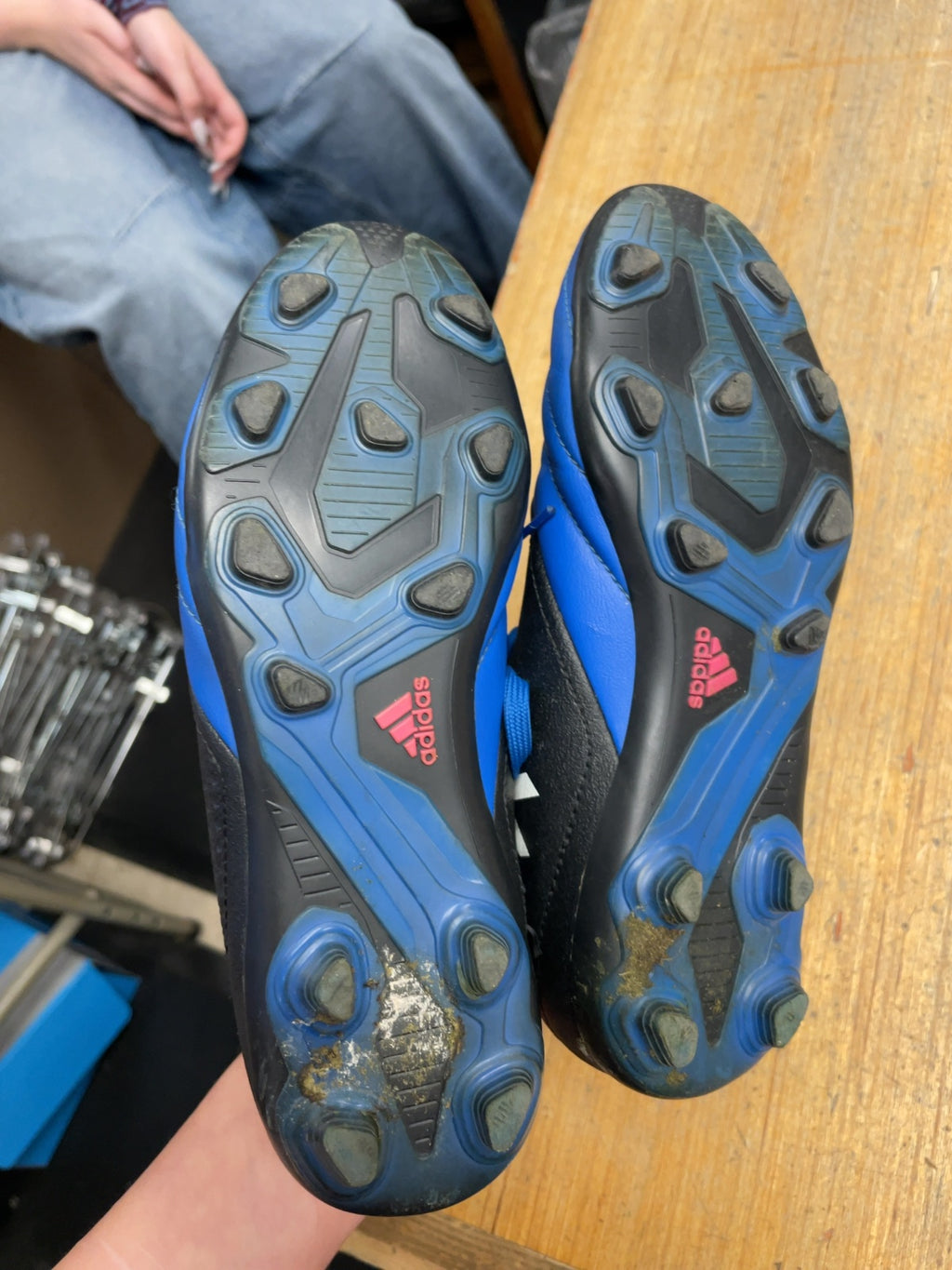 Adidas Soccer Cleats Size 3 Blue/Black