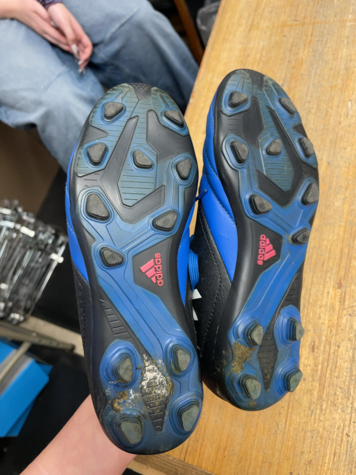 Adidas Soccer Cleats Size 3 Blue/Black