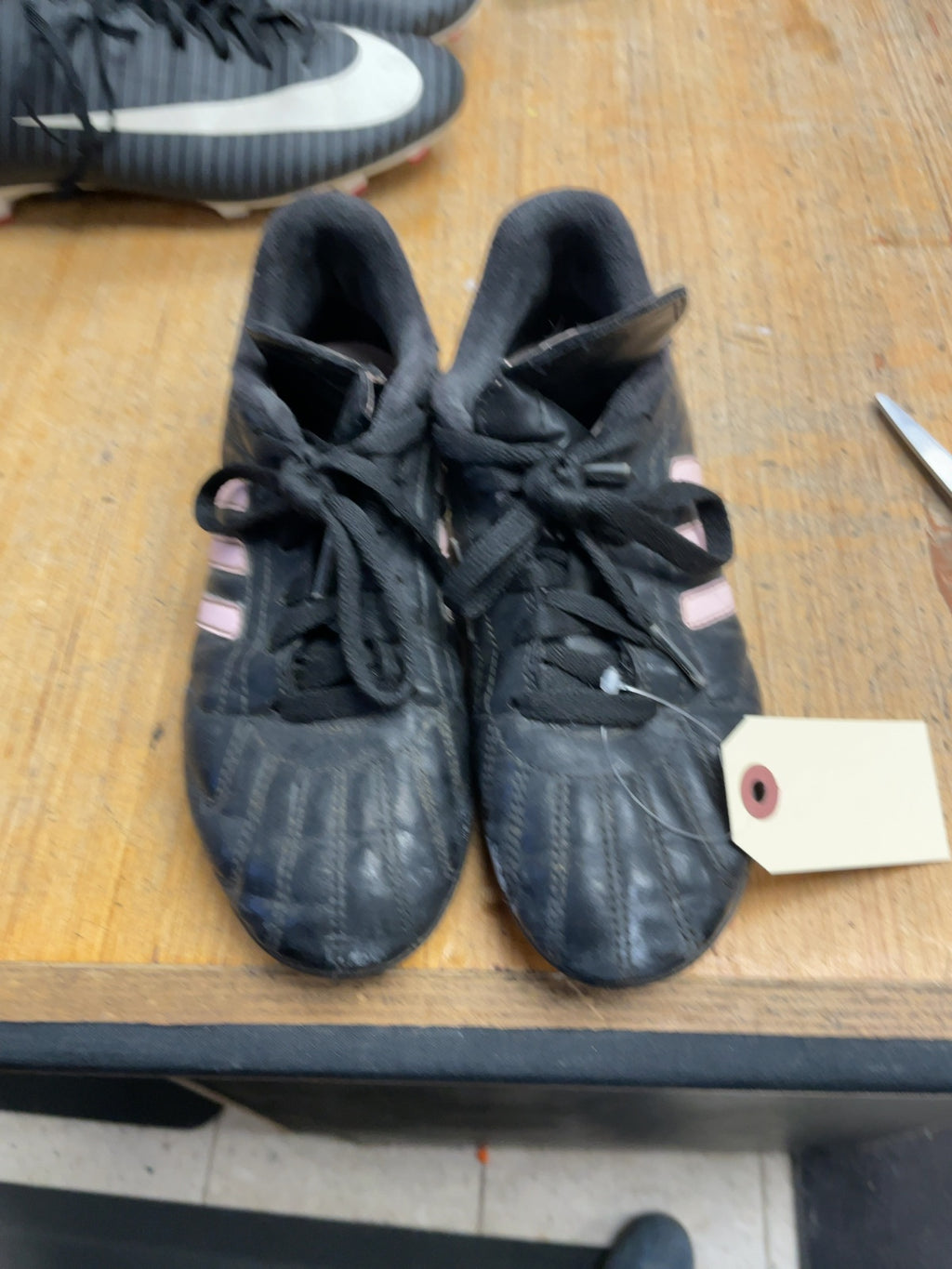 Adidas Soccer Cleats Size 4 Black/Pink