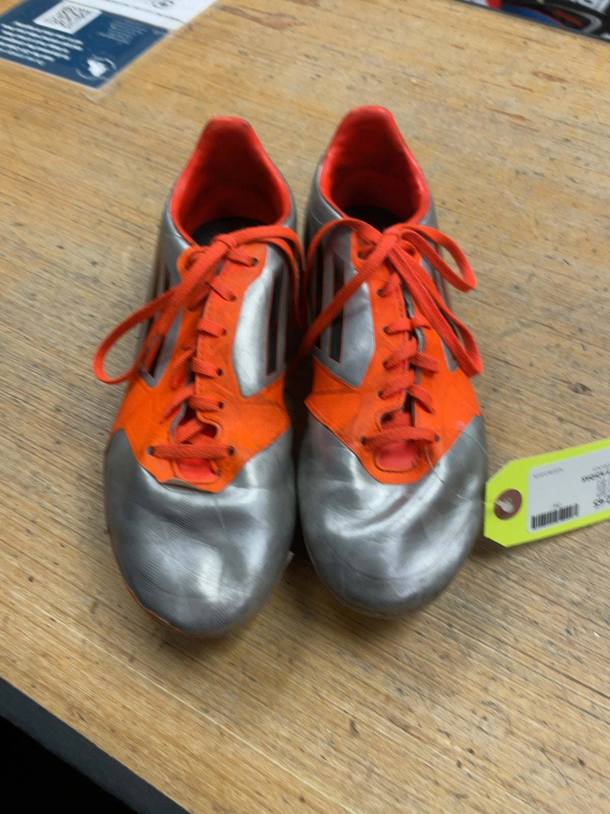 Adidas Soccer Cleats Size 5 Silver/Orange