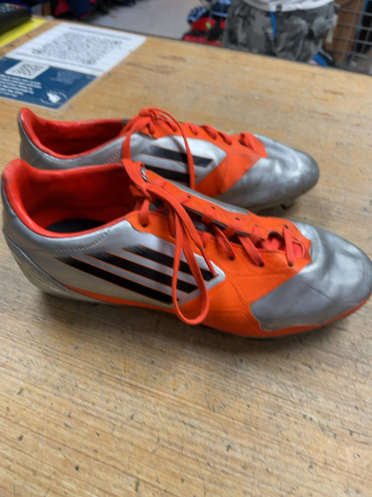 Adidas Soccer Cleats Size 5 Silver/Orange