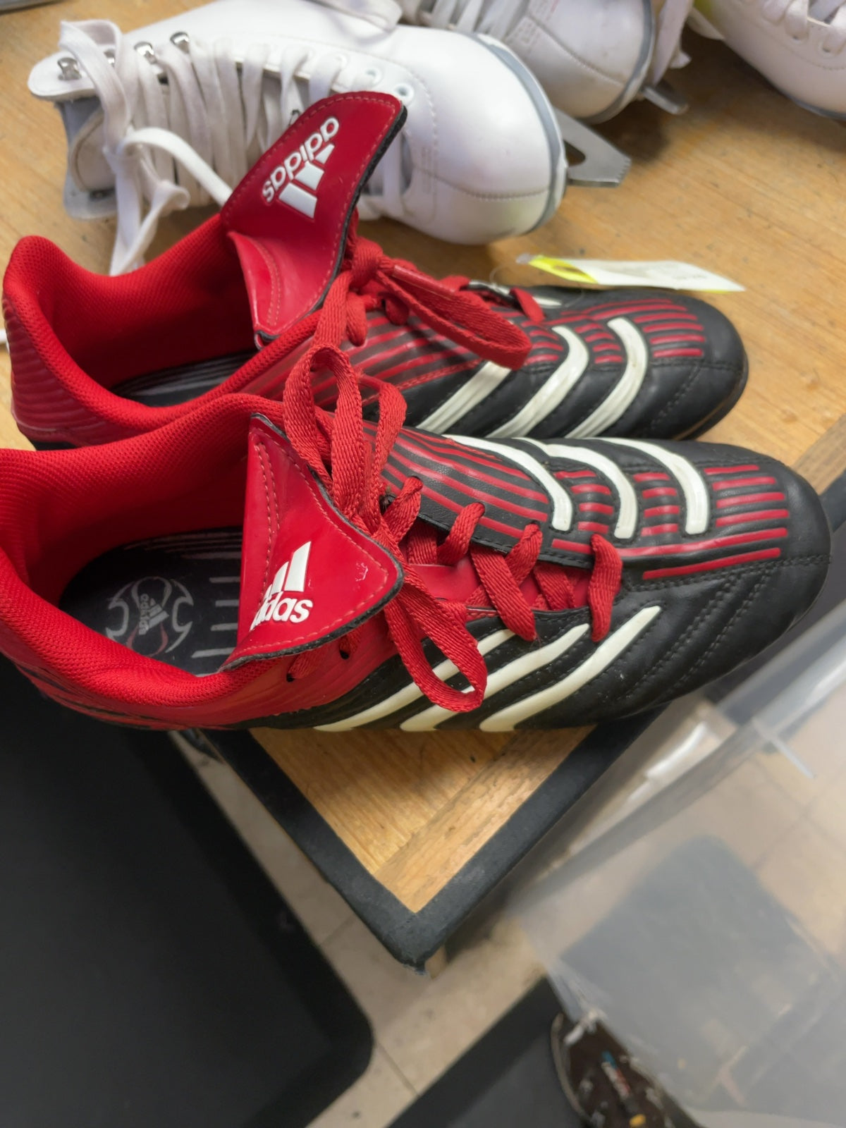 Adidas Soccer Cleats Size 5.5 Red/Black/White