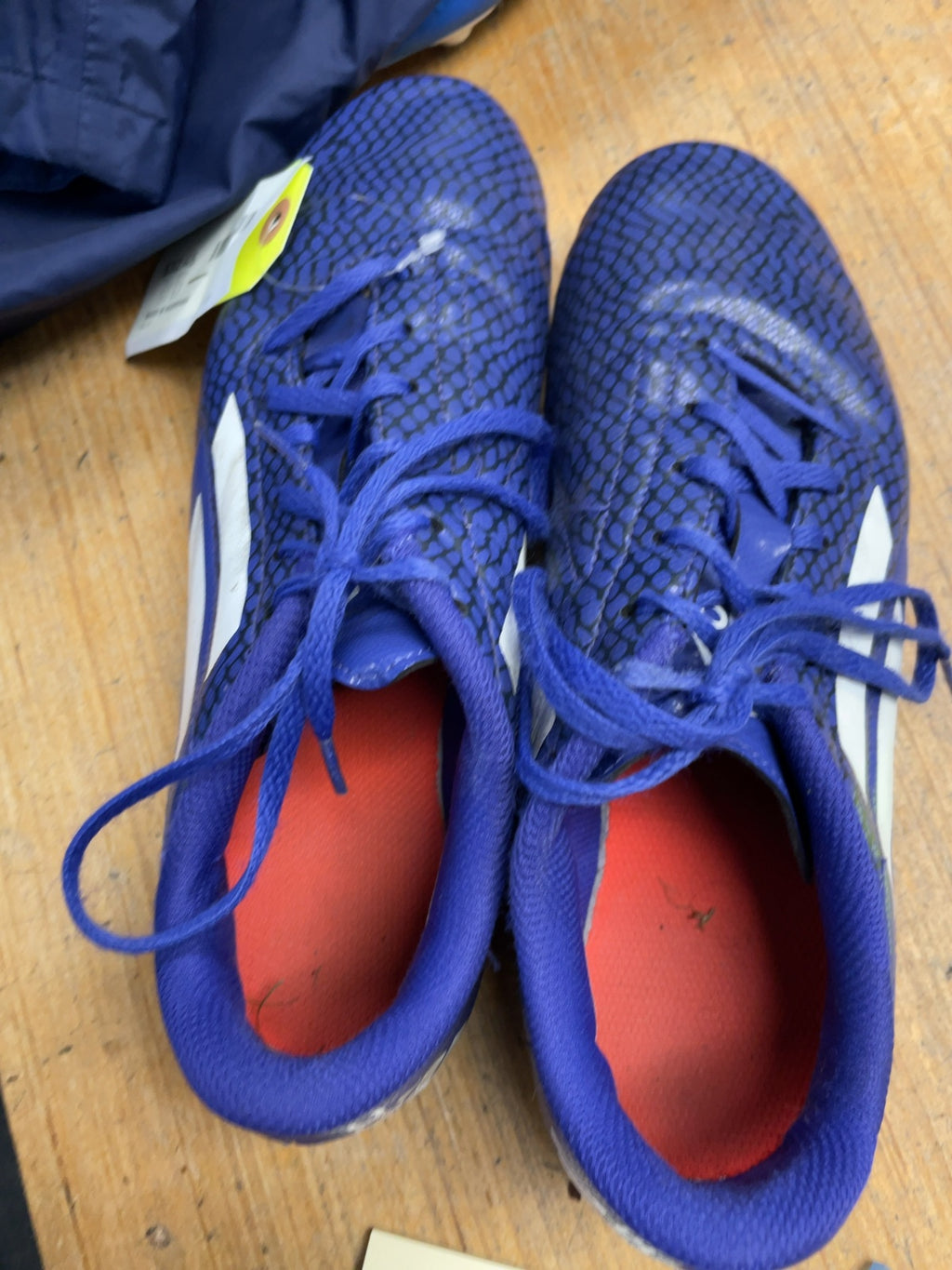 Adidas Soccer Cleats Size 8 Blue Snakeskin Pattern
