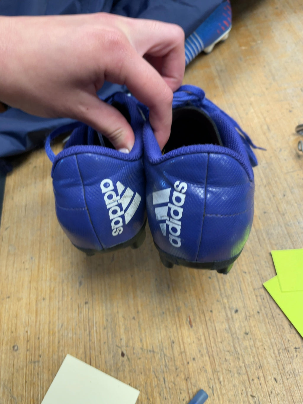 Adidas Soccer Cleats Size 8 Blue Snakeskin Pattern