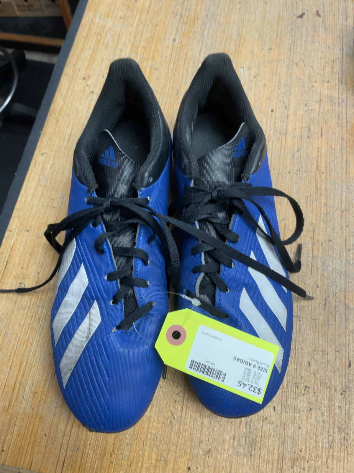 Adidas Soccer Cleats Size 9 Blue/Black