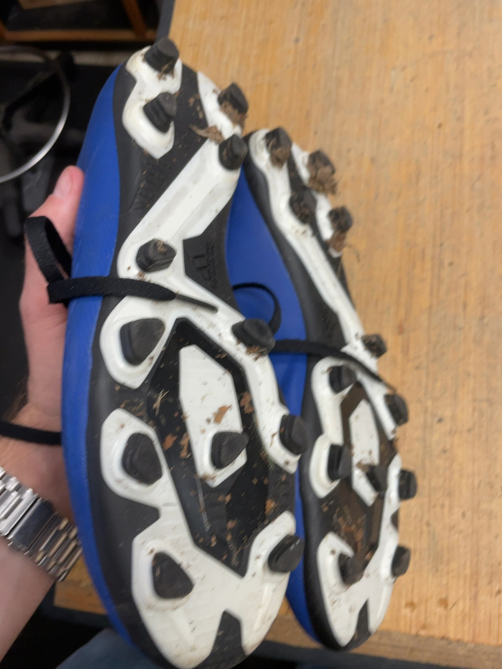 Adidas Soccer Cleats Size 9 Blue/Black