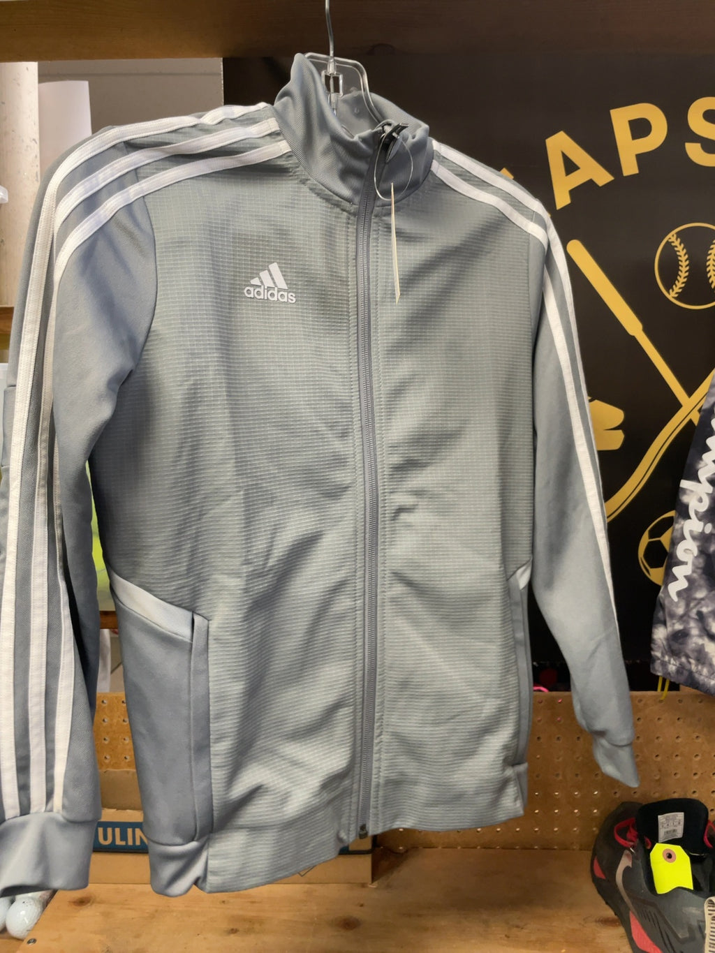 Adidas Soccer Jacket Youth M (11-12Y) Grey