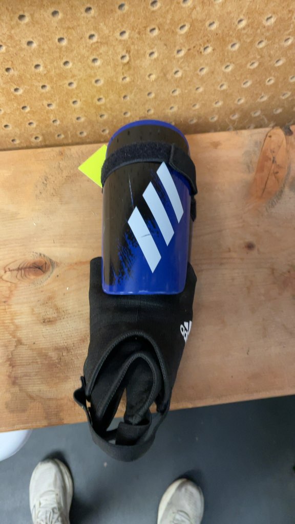 Adidas Soccer Shin Pads - Size L - Blue/Black