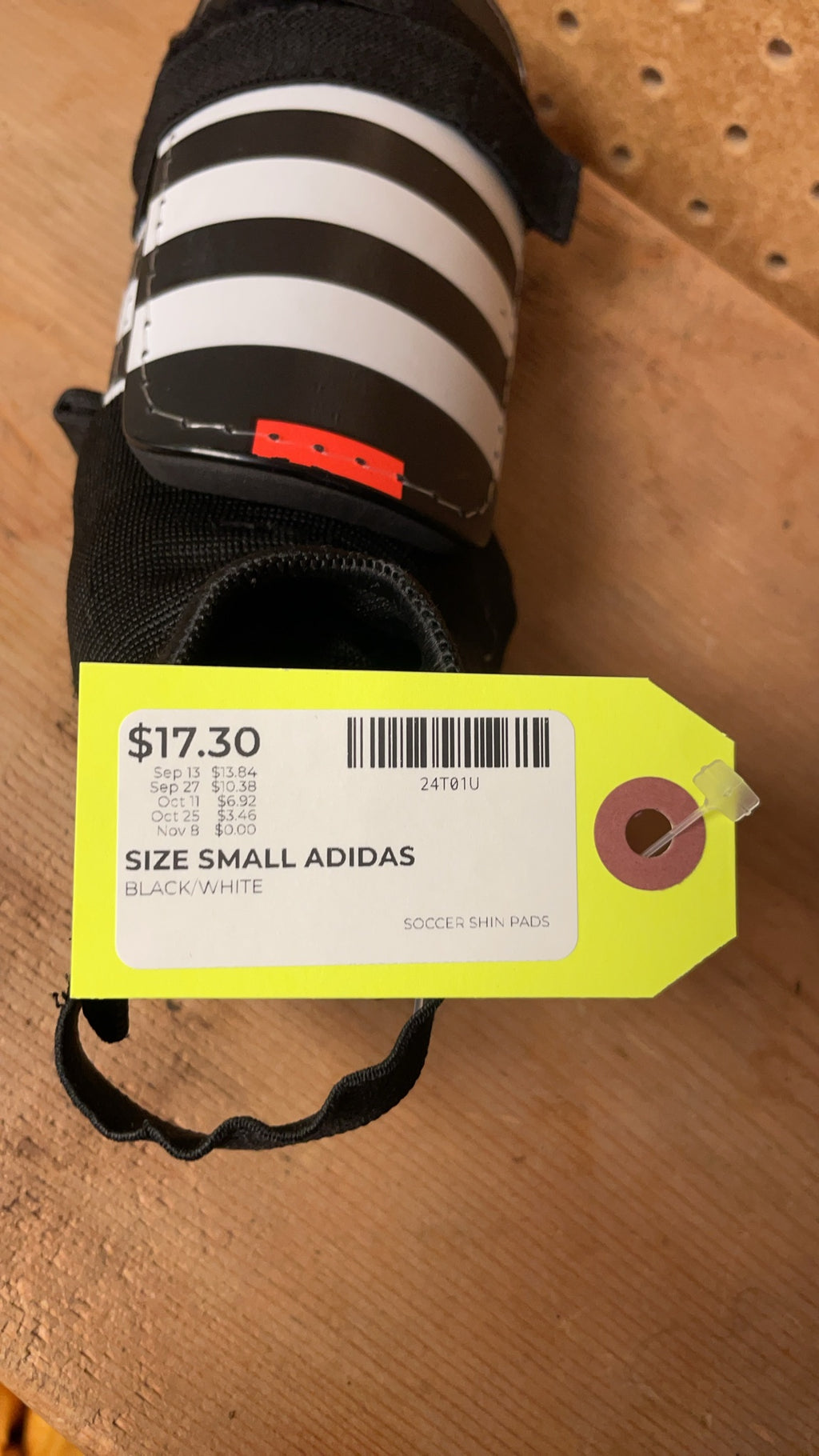 Adidas Soccer Shin Pads Size Small Black/White