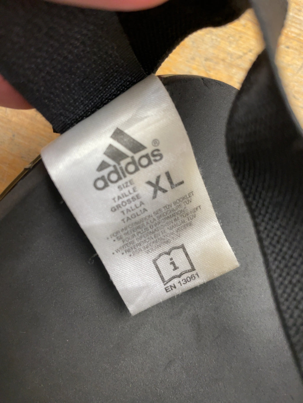 Adidas Soccer Shin Pads Size XL Black/White/Orange