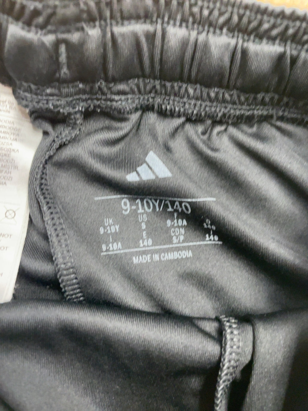 Adidas Soccer Shorts 9-10Y Black
