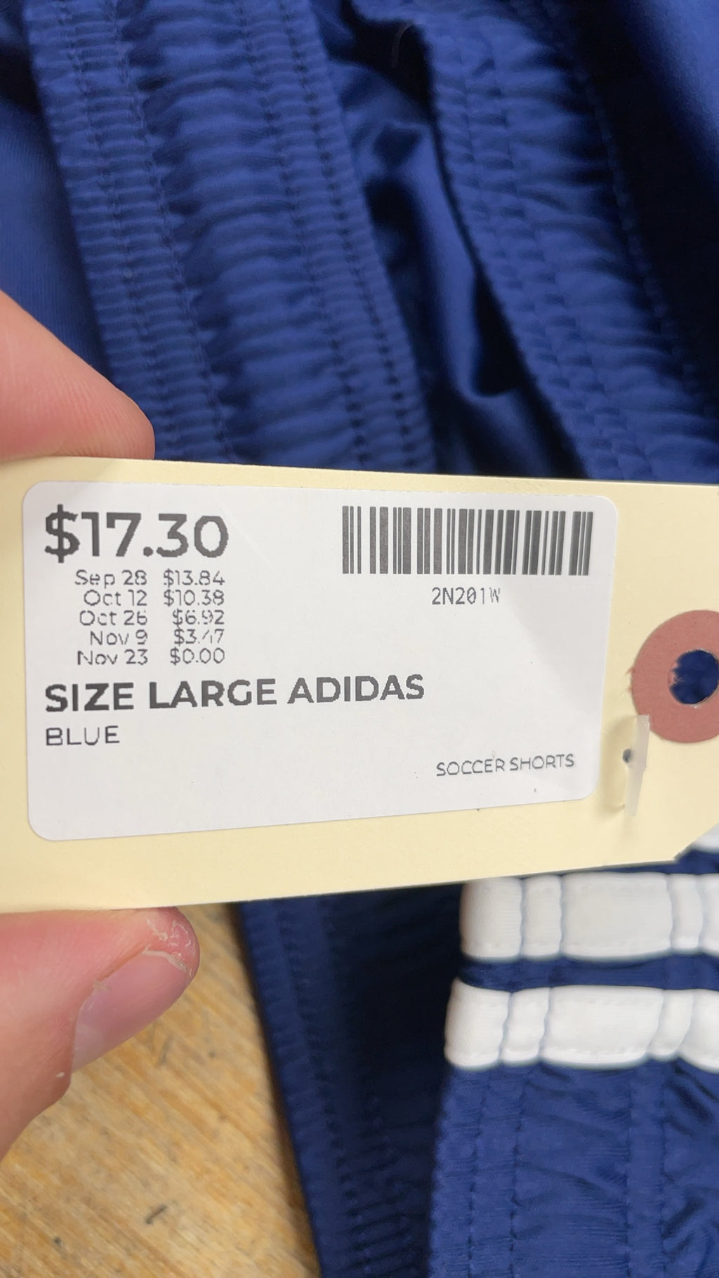 Adidas Soccer Shorts Size L Blue
