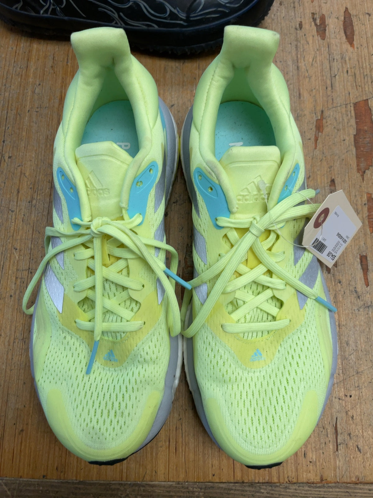 Adidas SolarGlide 3 Size 8 US Neon Green Running Shoes