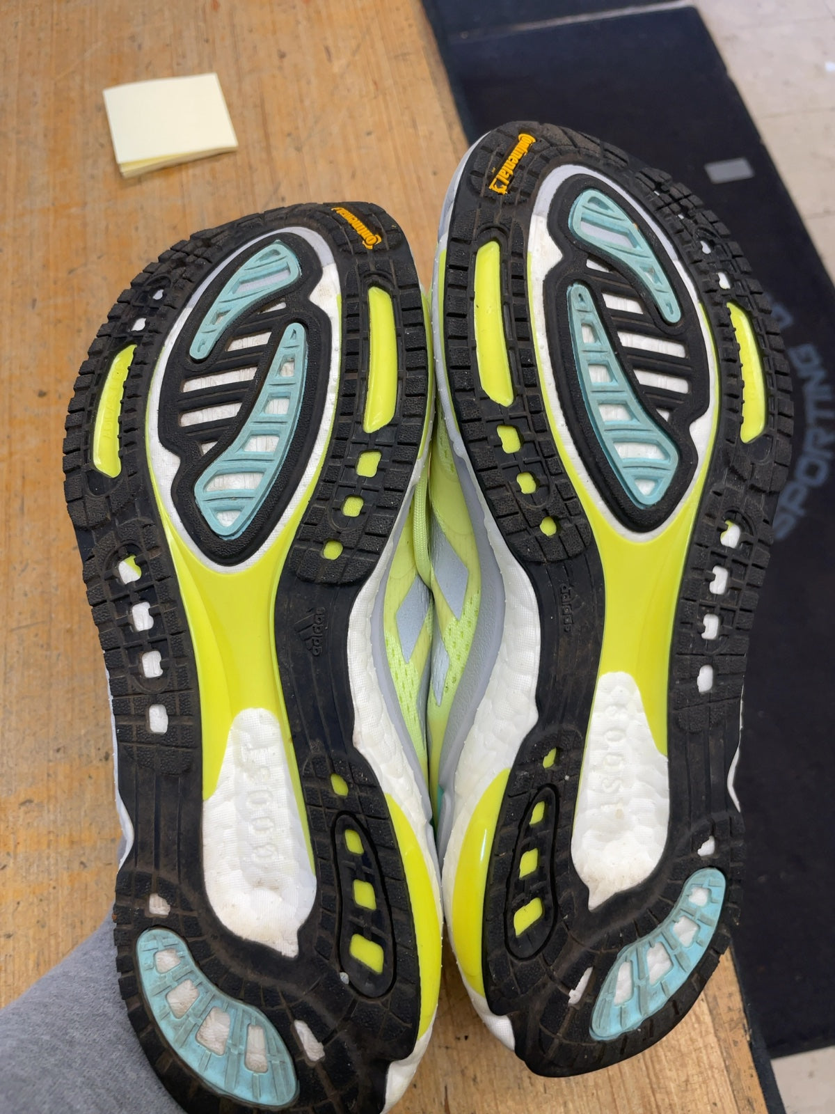 Adidas SolarGlide 3 Size 8 US Neon Green Running Shoes