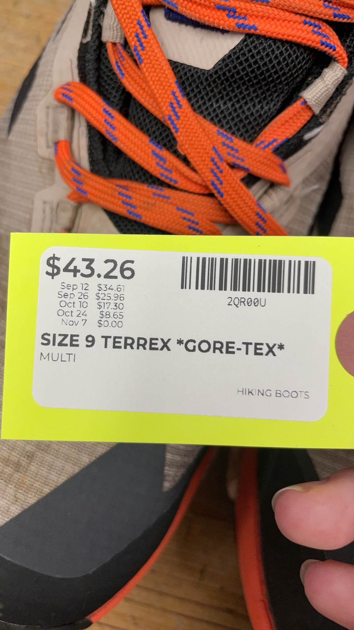 Adidas Terrex Gore-Tex Size 9 Hiking Boots