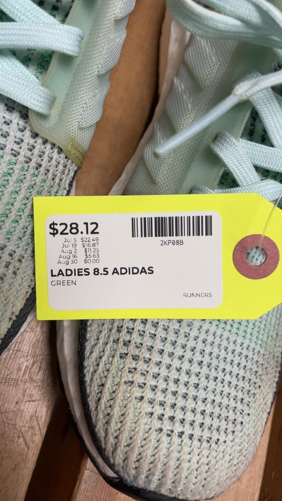 Adidas UltraBoost 19 Women's Running Shoes - Size 8.5 - Mint Green