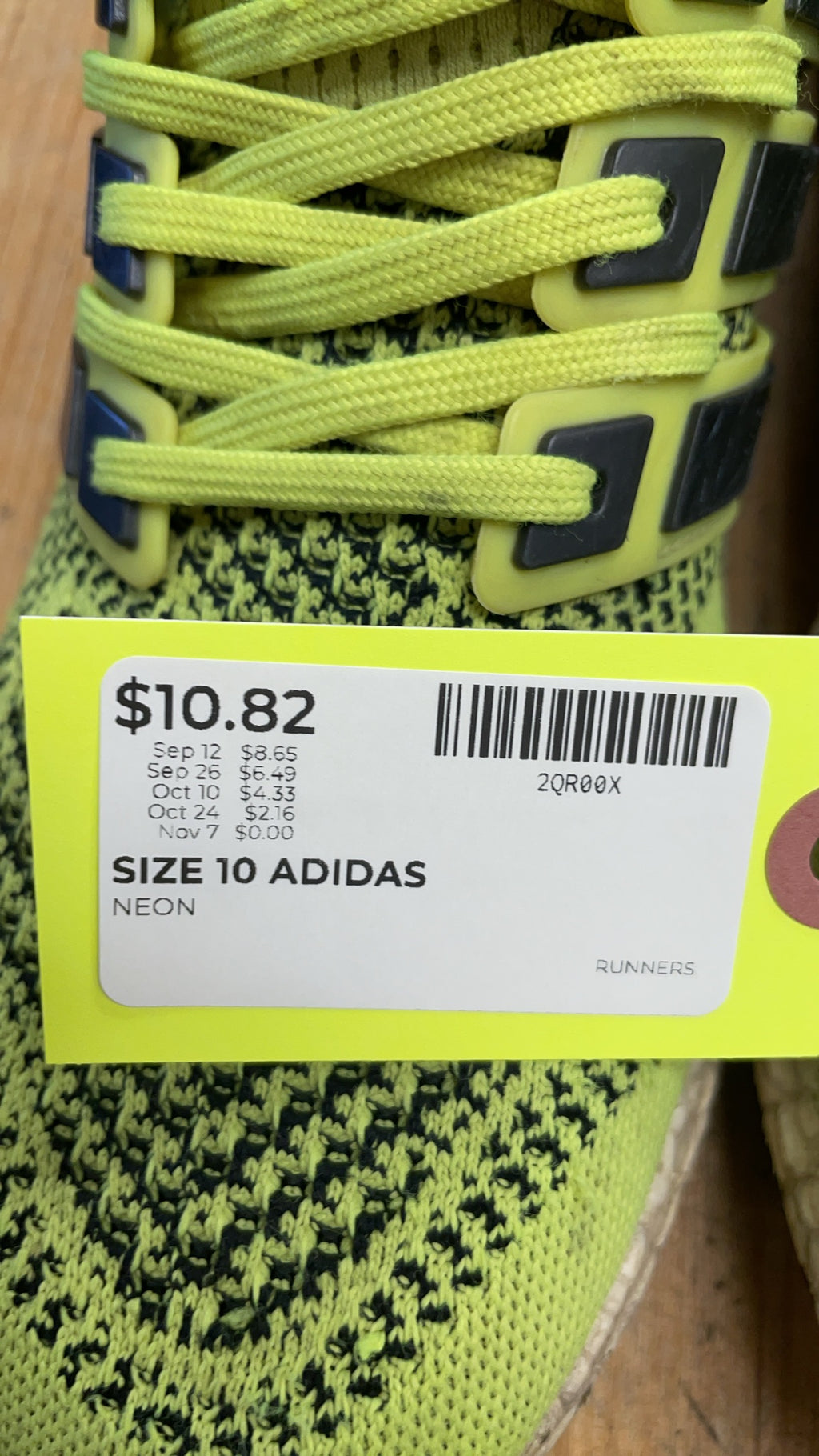 Adidas Ultraboost Size 10 Neon Running Shoes