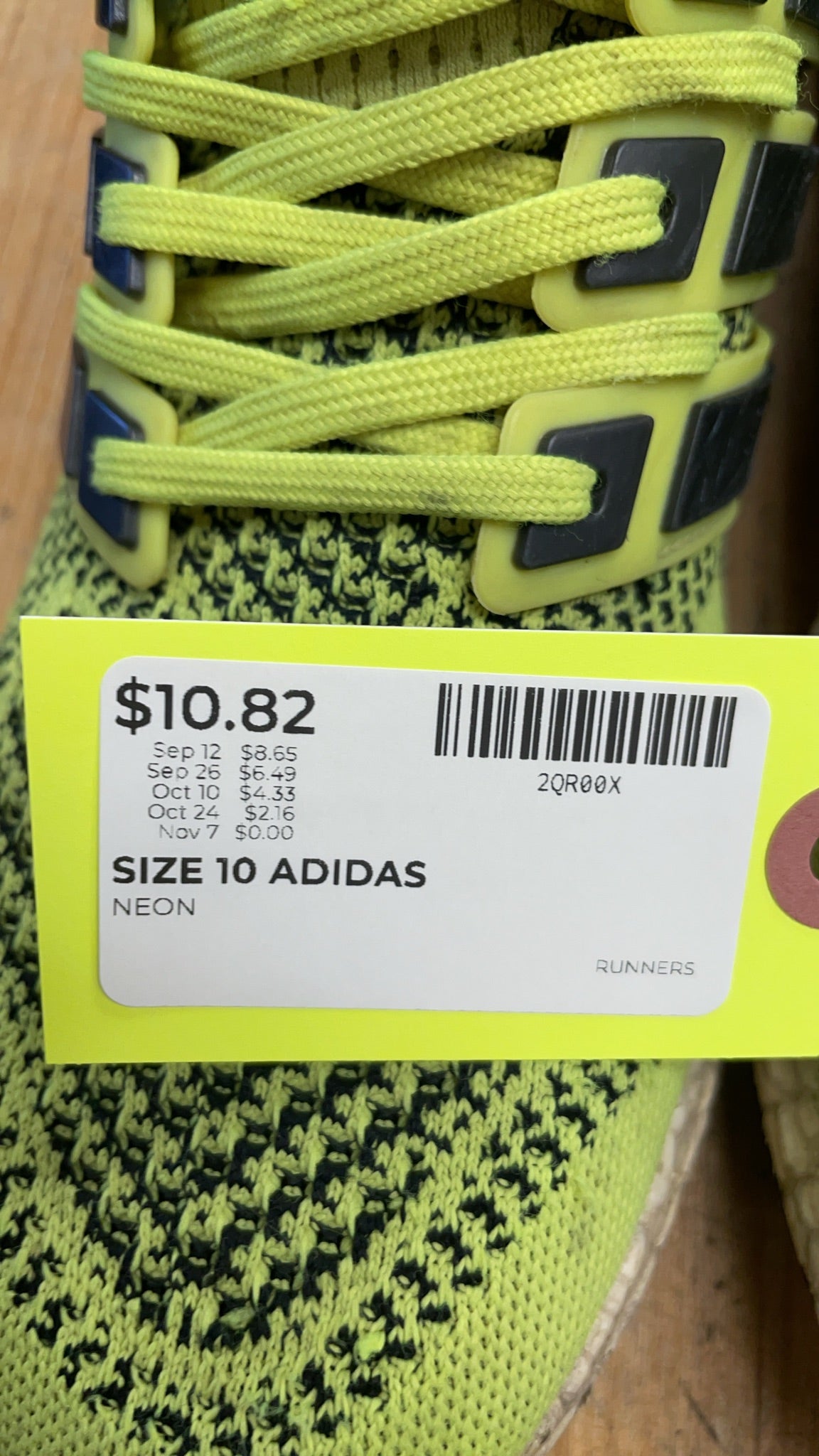 Adidas Ultraboost Size 10 Neon Running Shoes