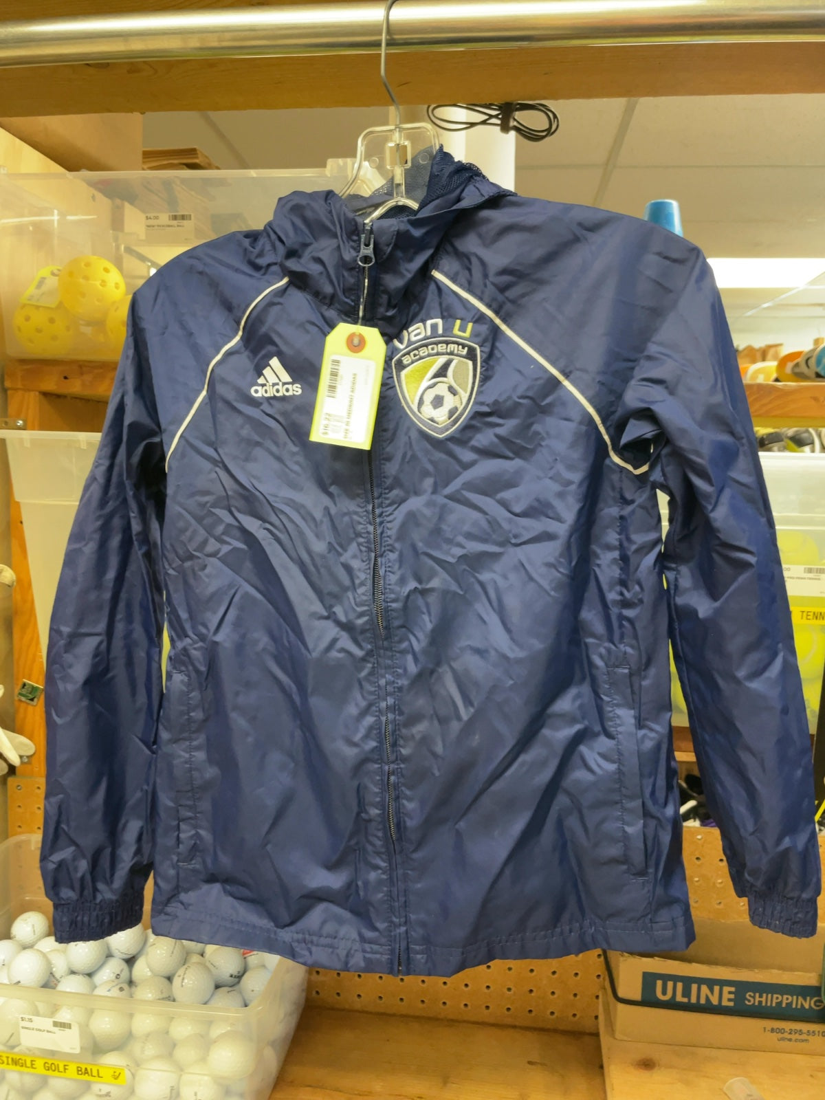 Adidas Van U Academy Rain Jacket Junior Medium Blue