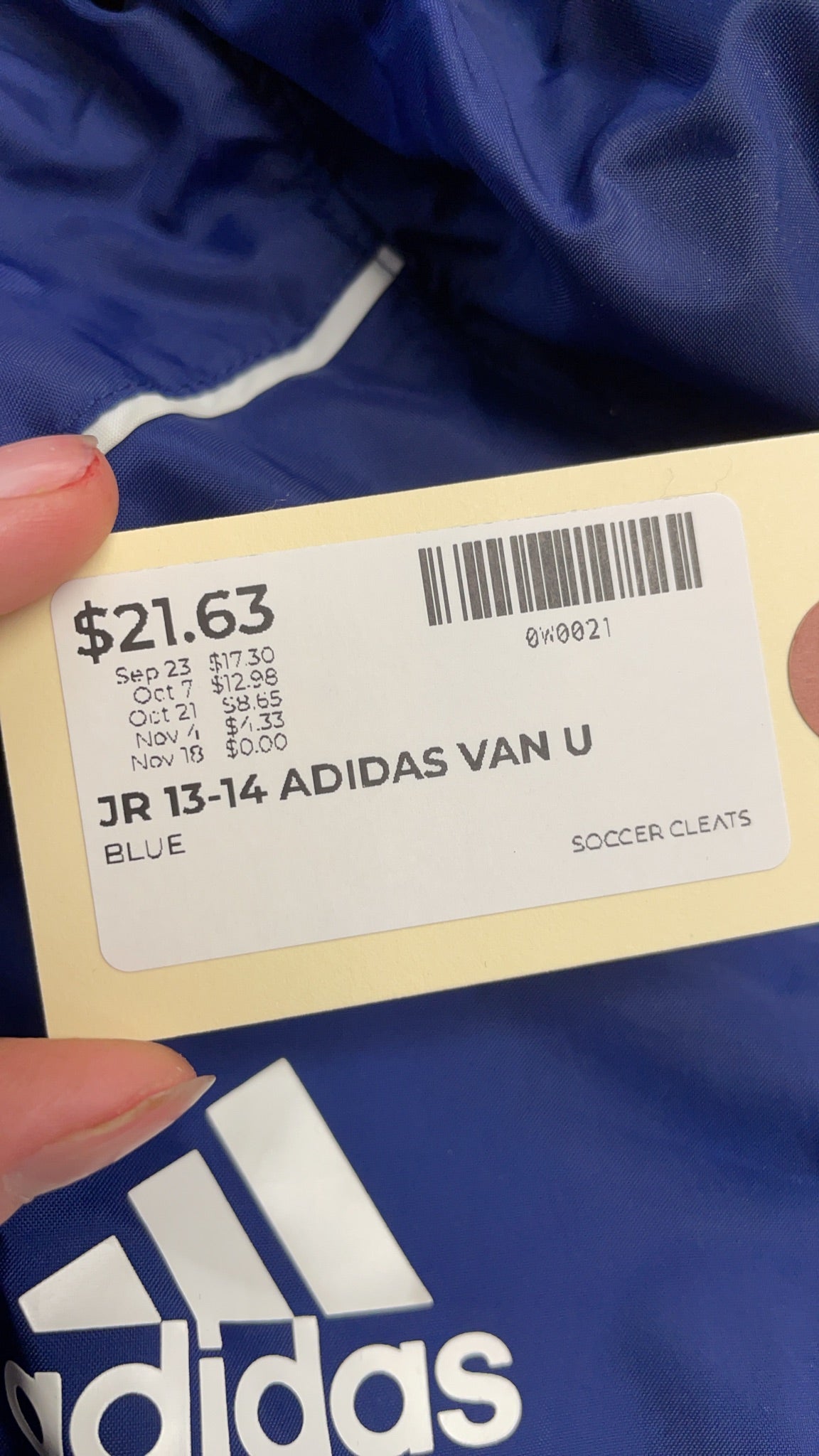 Adidas Van U Academy Youth L (13-14Y) Soccer Windbreaker Jacket