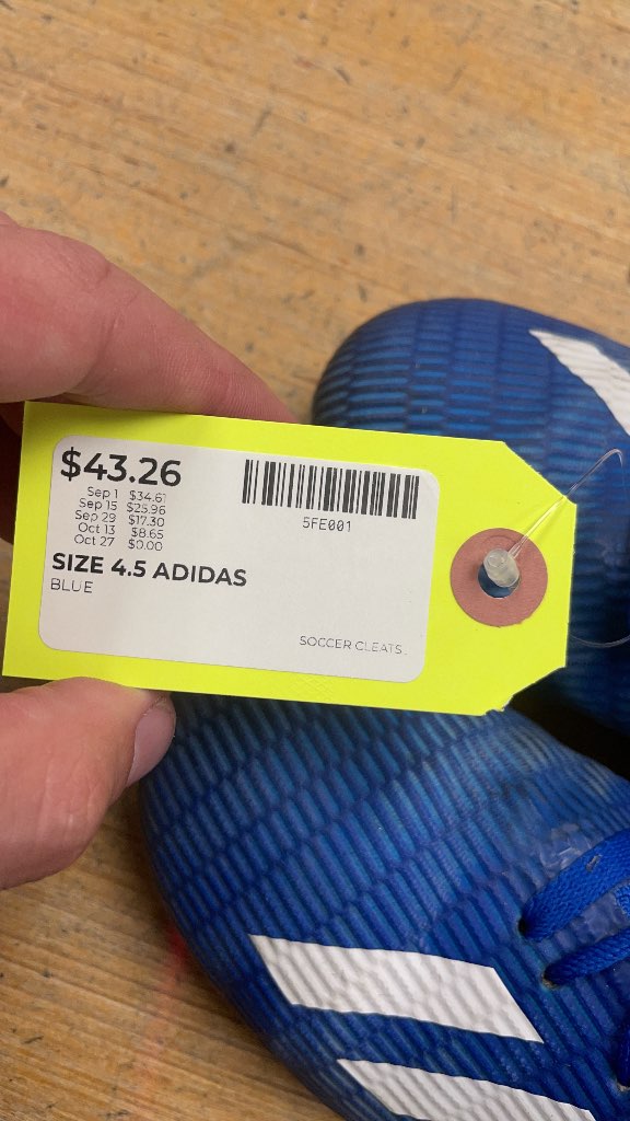 Adidas X Blue Soccer Cleats - Size 4.5