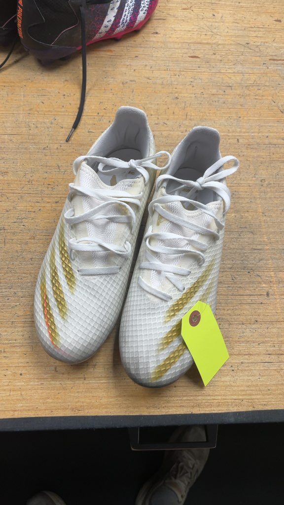 Adidas X Ghosted.3 Soccer Cleats - White/Gold - Size 6