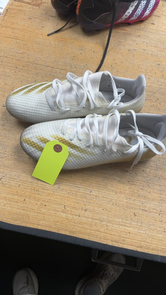 Adidas X Ghosted.3 Soccer Cleats - White/Gold - Size 6