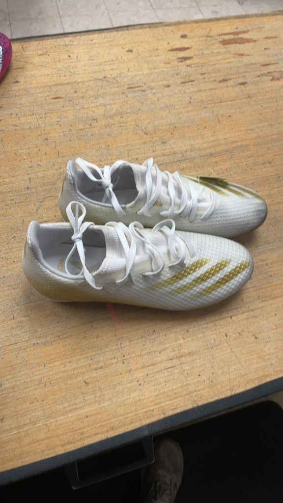 Adidas X Ghosted.3 Soccer Cleats - White/Gold - Size 6