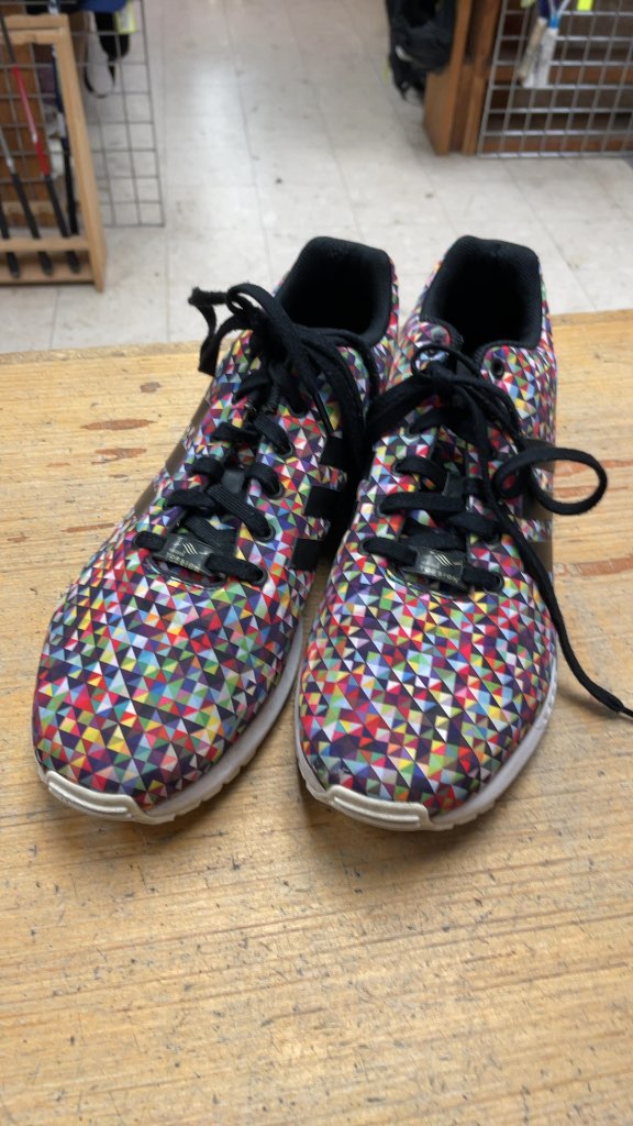 Adidas ZX Flux Multi-Color Geometric Runners - Size 12