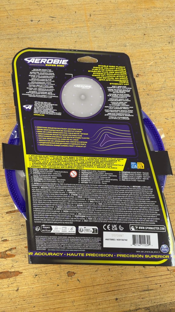 Aerobie Super Disc Flying Disc - White/Purple