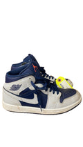 Air Jordan 1 Mid Basketball Shoes - Blue/Grey - Size 8.5