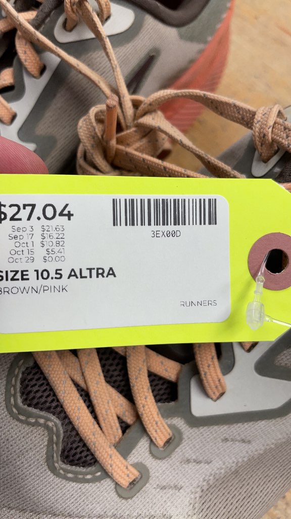 Altra Running Shoes Size 10.5 Brown/Pink