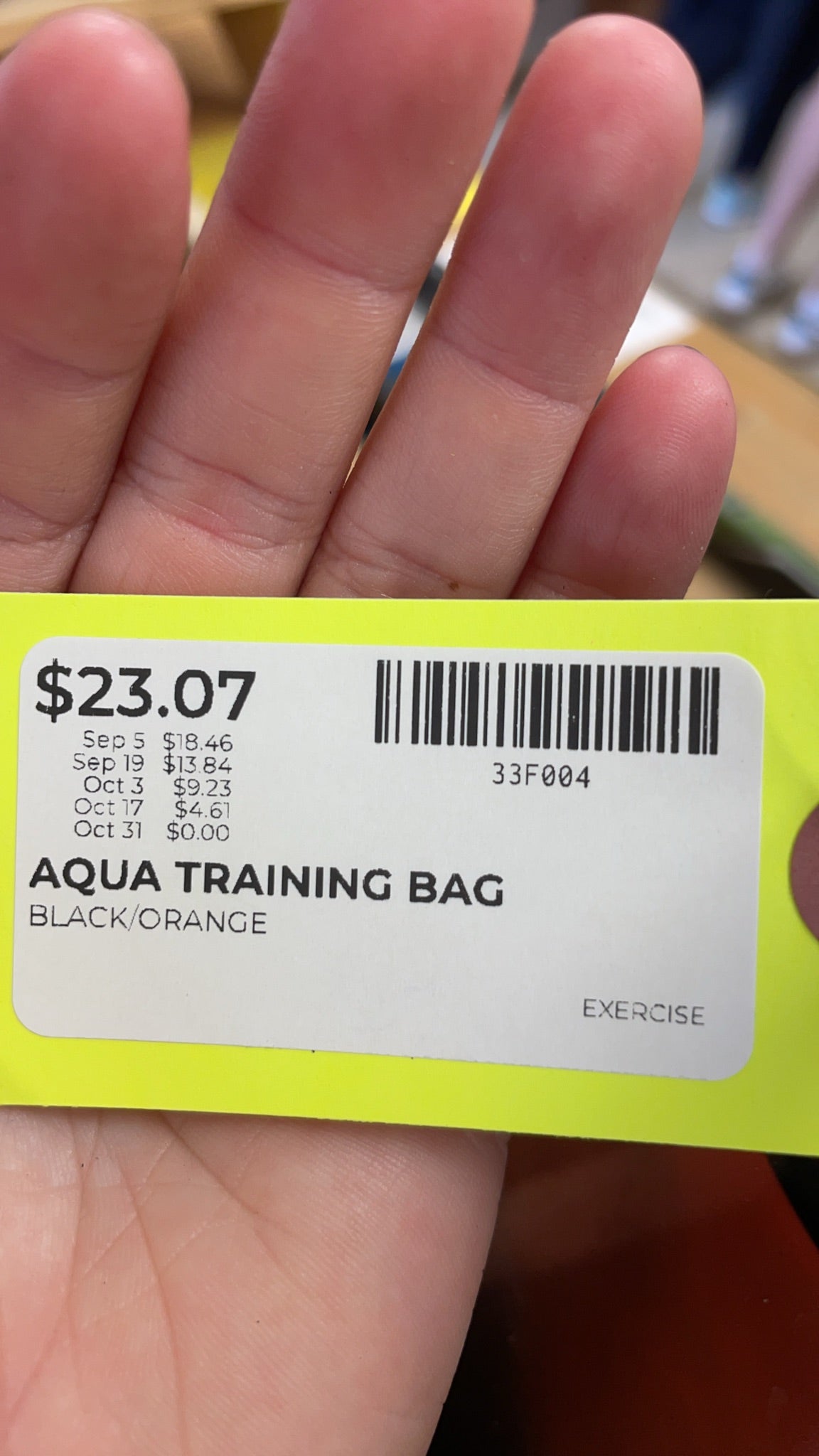Aqua Training Bag - Black/Orange