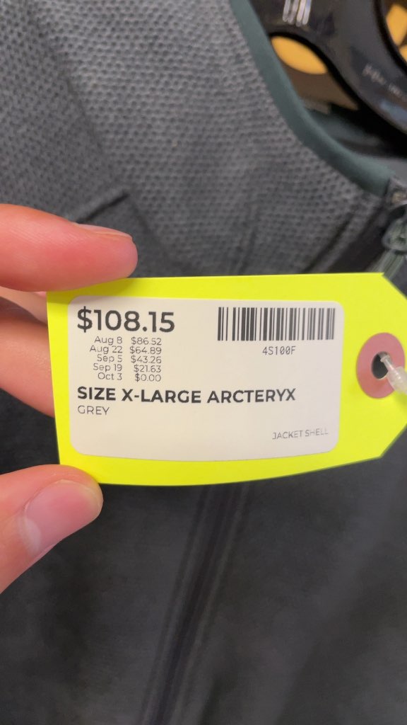 Arc'teryx Grey Full-Zip Hooded Fleece Jacket - Size XL