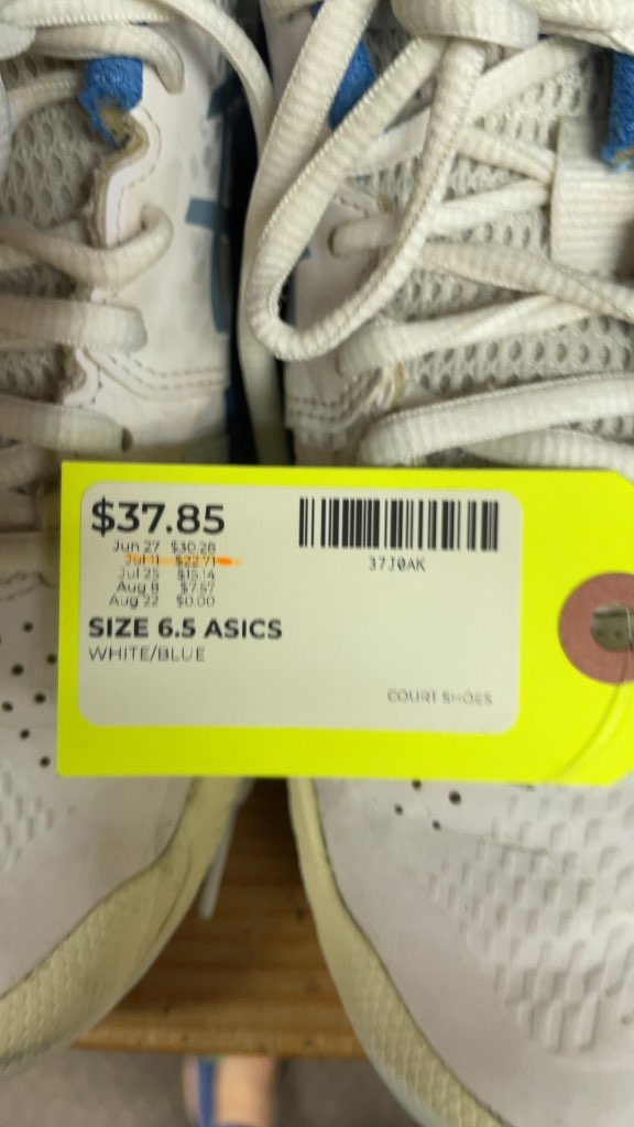 Asics Gel-Challenger Court Shoes White/Blue Size 6.5