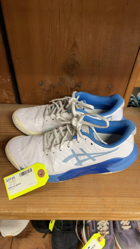 Asics Gel-Challenger Court Shoes White/Blue Size 6.5