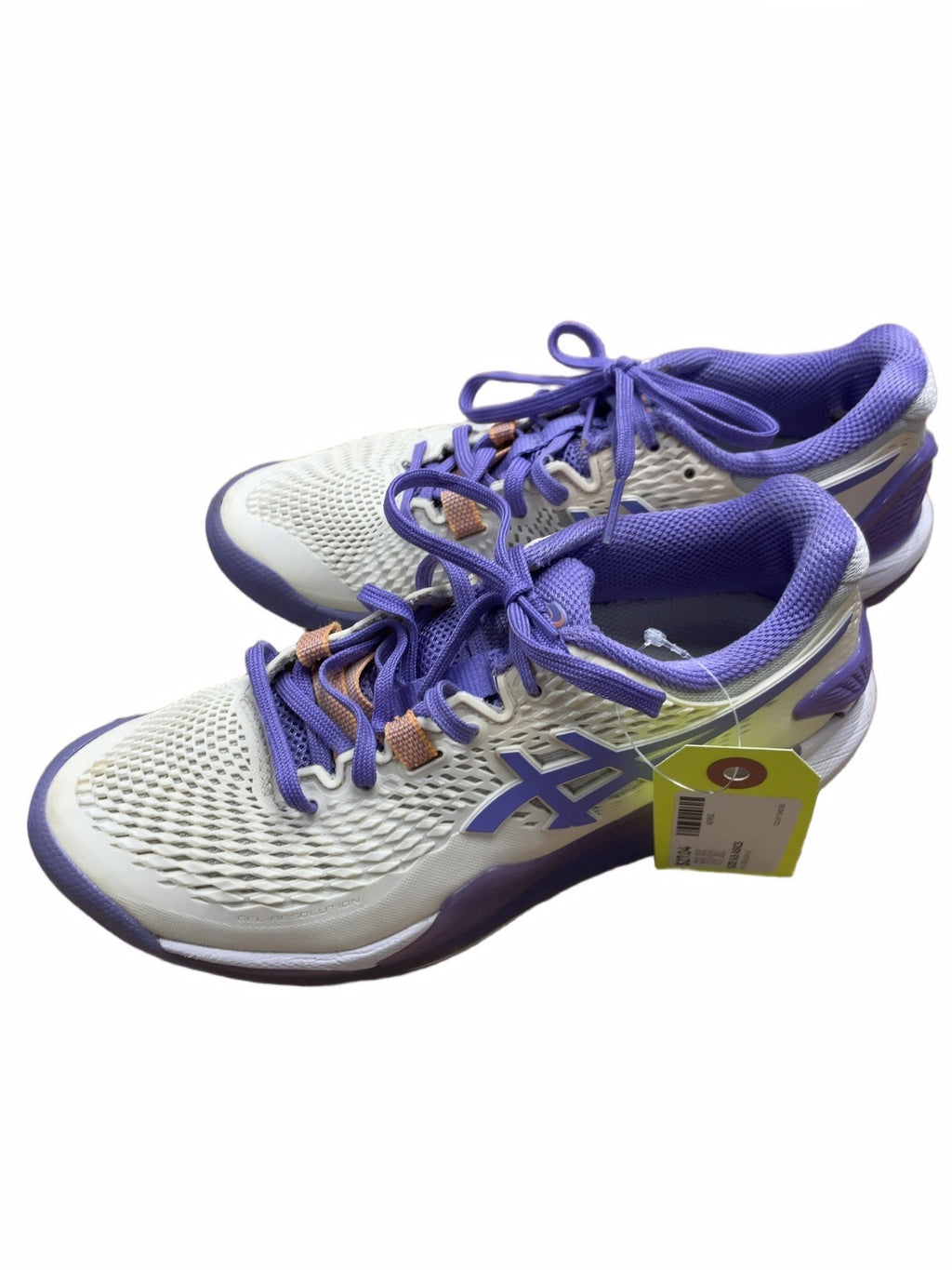 Asics Gel-Resolution Size 6.5 White/Purple Court Shoes