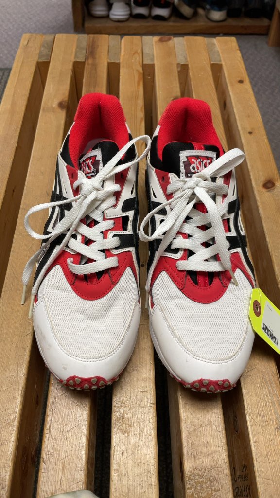 Asics Gel Running Shoes Size 9 White/Red