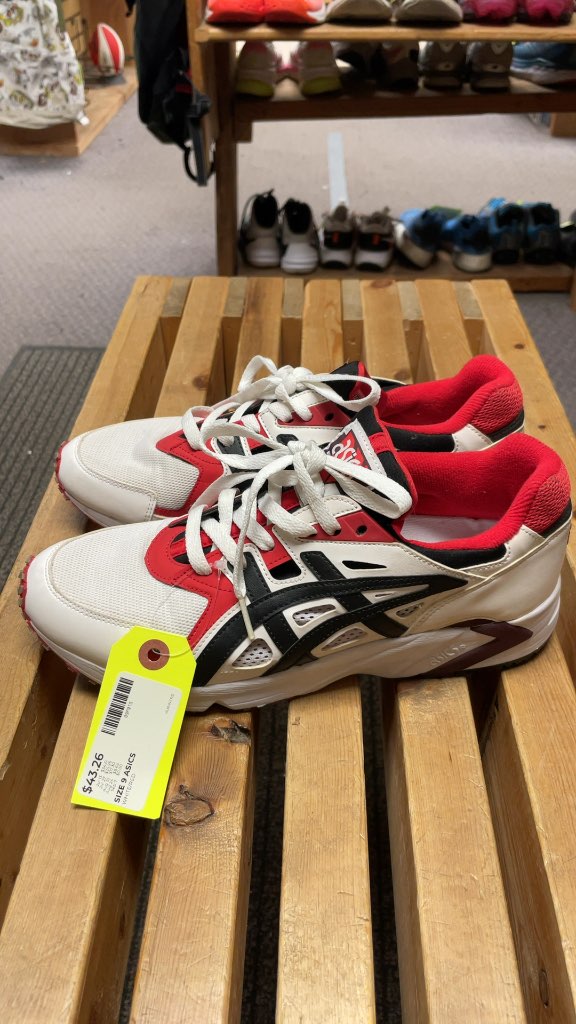 Asics Gel Running Shoes Size 9 White/Red