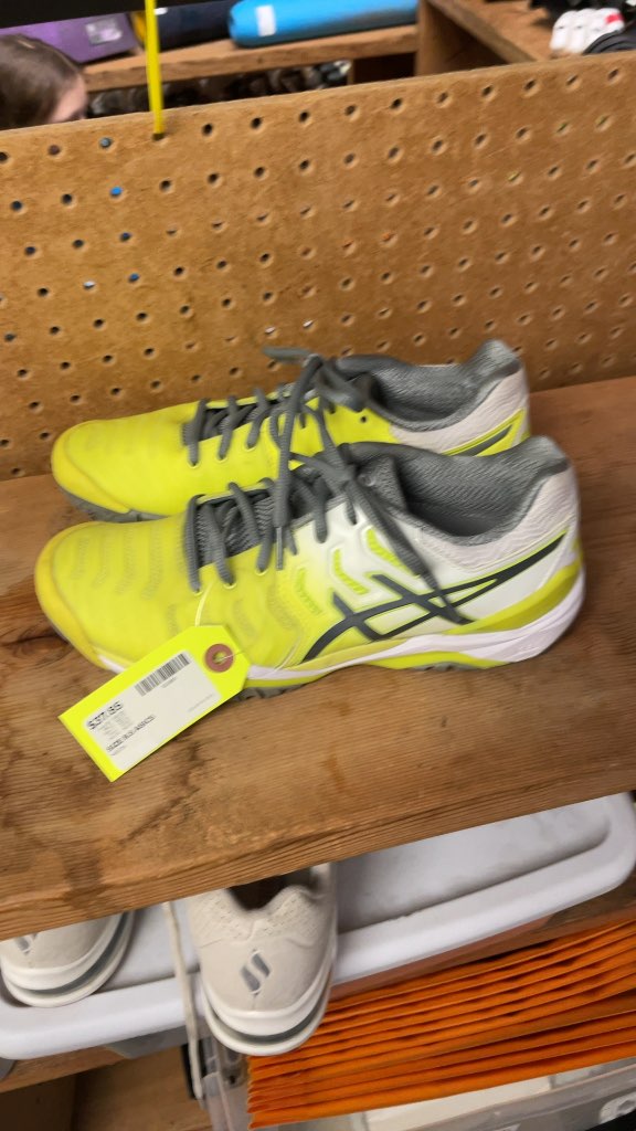 Asics Neon Court Shoes - Size 8.5