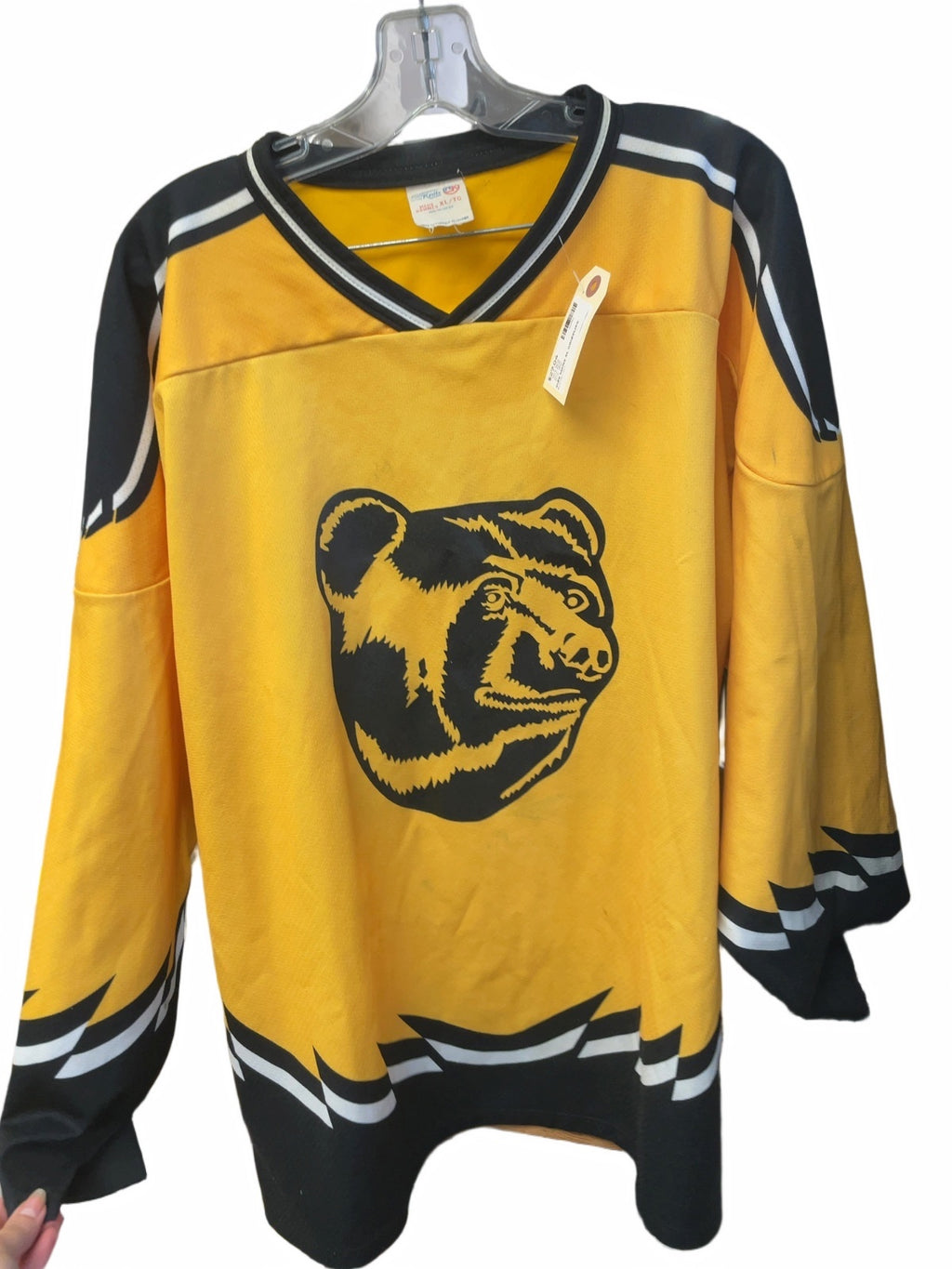 Athletic Knit Grizzlies Mens XL Hockey Jersey Yellow/Black #22