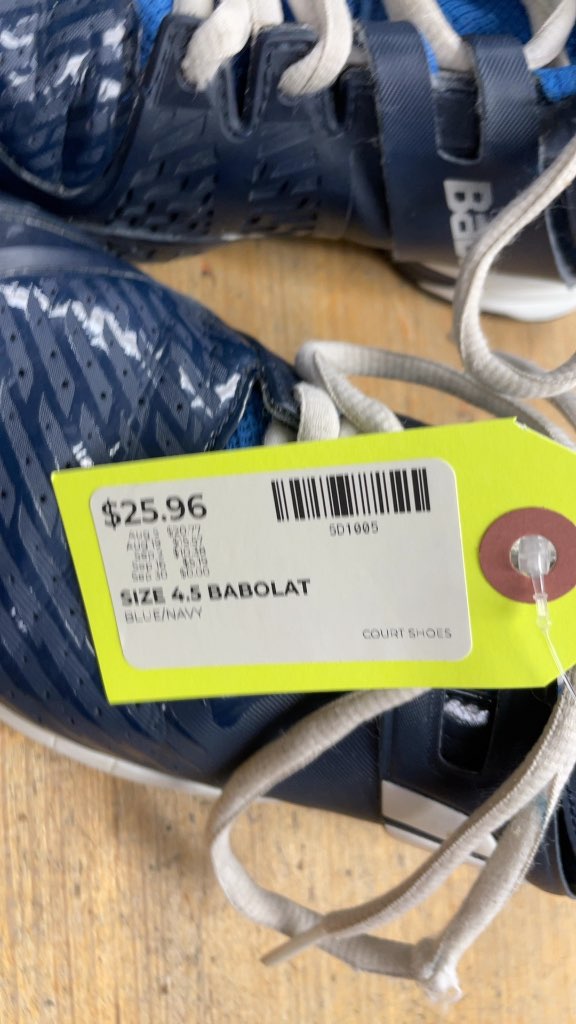 Babolat Court Shoes Size 4.5 Blue/Navy