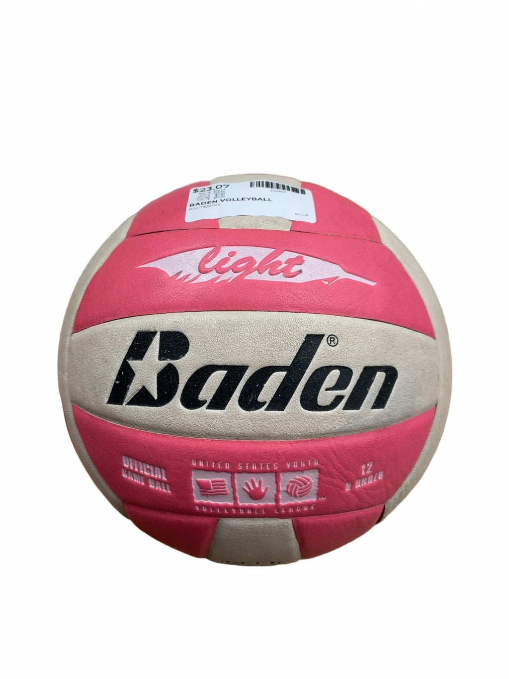 Baden Light Youth Volleyball White/Pink