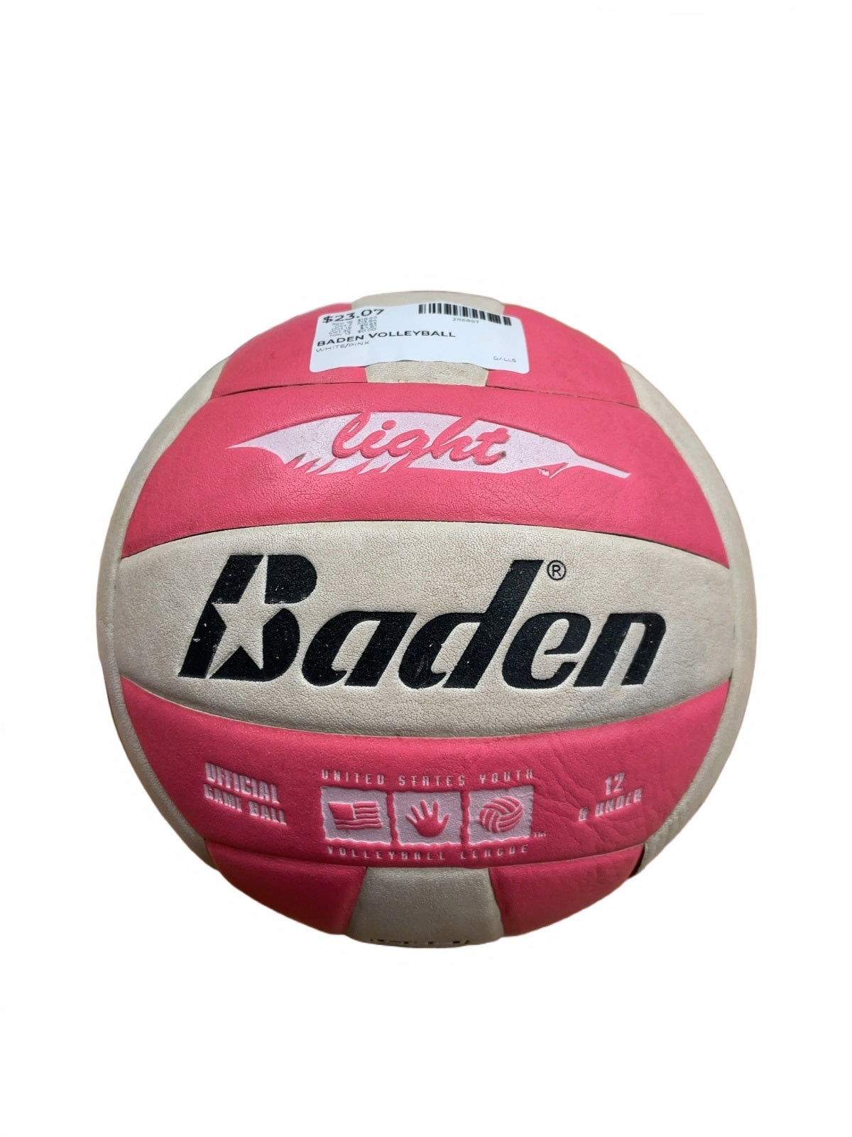 Baden Light Youth Volleyball White/Pink