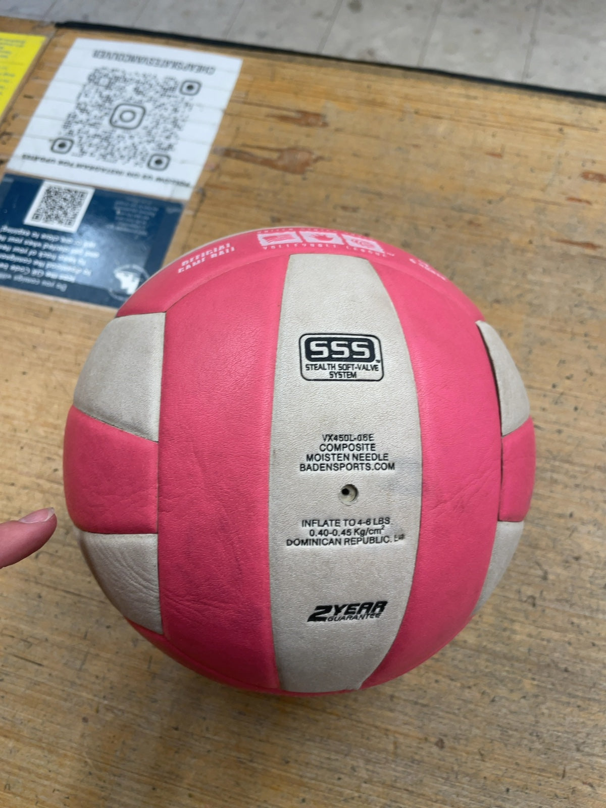 Baden Light Youth Volleyball White/Pink