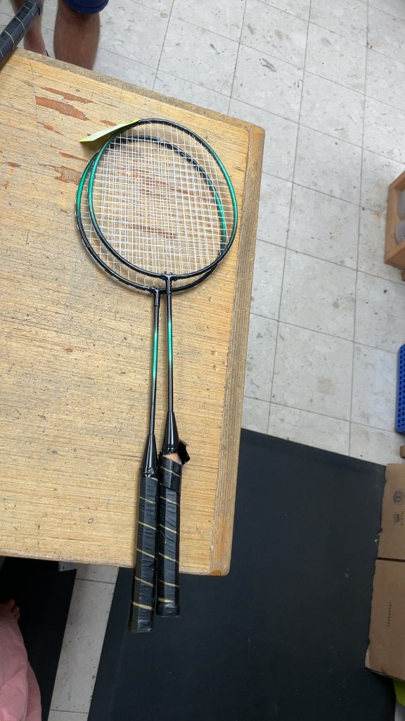 Badminton Racquet Pair - Green/Black