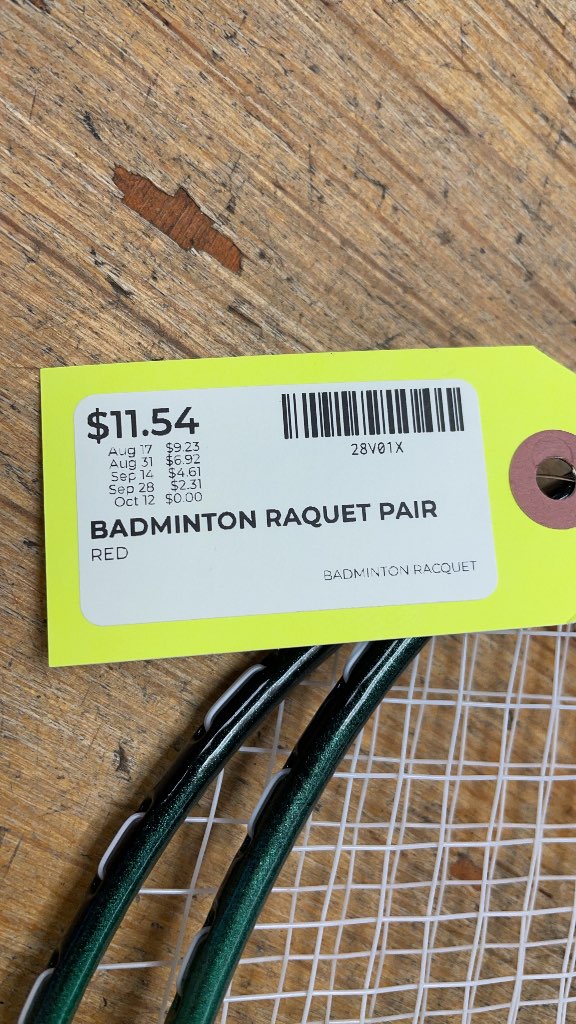 Badminton Racquet Pair - Green/Black